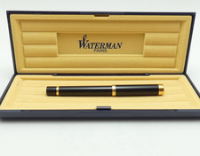 Waterman Lady Charlotte Black Laque Fountain Pen, GT, Med GP Nib , Box *Ex Cond*