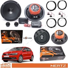 Kit 6 Casse Hertz Dsk+Dcx 165.3 Anteriori e Posteriori per VW Polo 9N/6R/6C