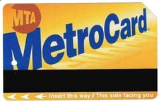 Biglietto bus metropolitana New York Subway MetroCard MTA tessera  2013