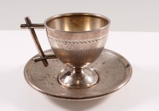 Tazza e piattino argento 800