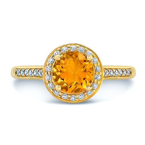 Anello con citrino oro - in,