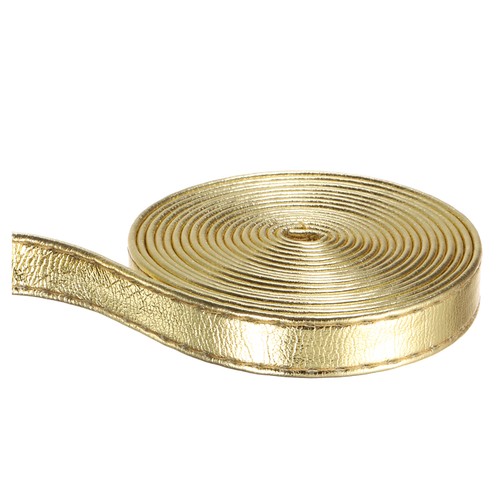 Gold leather strap 10mm wide - gold,