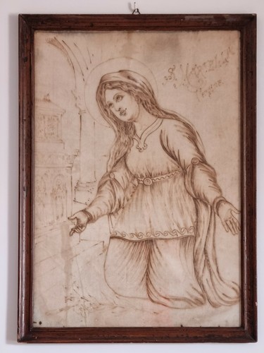 Antico quadro santa marcella - antico,