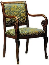 SEDIA POLTRONA BRACCIOLI LEGNO
