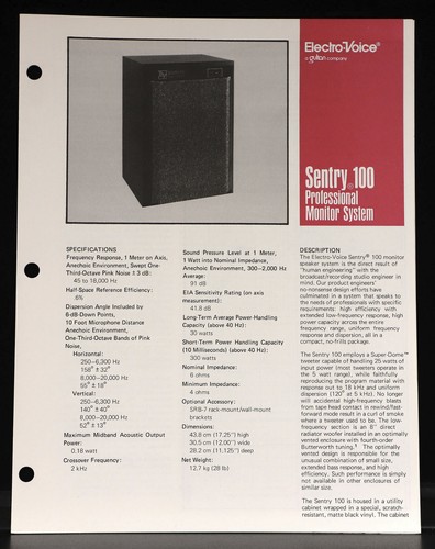 Electro voice sentry - sentry, 100