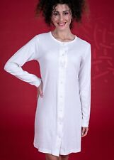 CAMICIA DA NOTTE DONNA MANICA LUNGA 100% COTONE