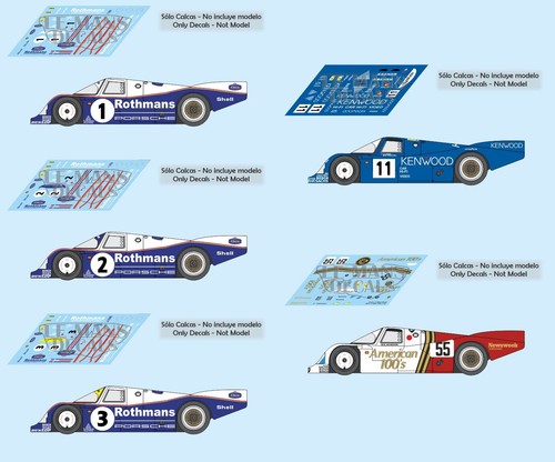 Decals porsche 962c - le, mans