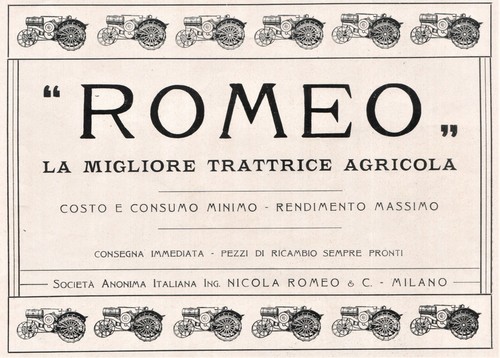 Pubblicita 1920 trattore - 1920,
