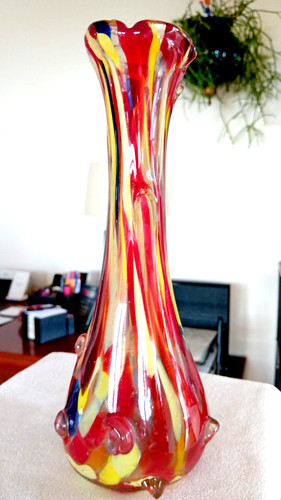 Grande vaso pesante vetro - pesante, in