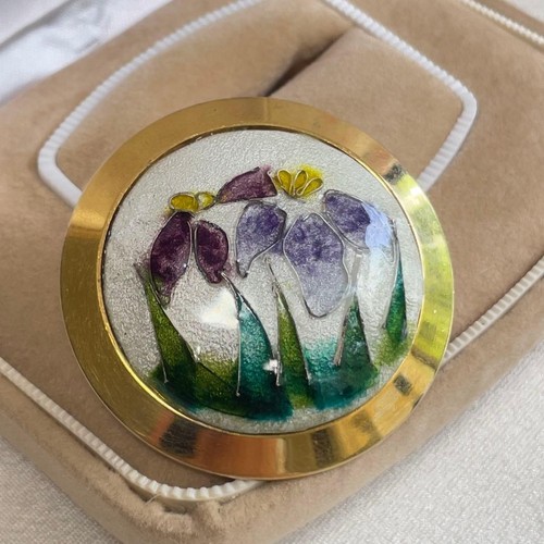Spilla cloisonné con cornice