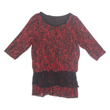 Donna Stampato Camicetta Rosso