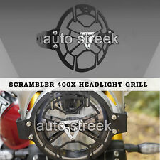 Adatto Per Triumph Scrambler 400X Griglia Di Protezione Fari In Alluminio, Nera