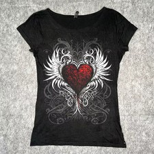 Maglietta y2k gotica heart - y2k,
