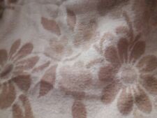 coperta di lana matrimoniale somma 2 piazze double face con fiori marrone