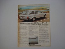 advertising Pubblicità 1980 MERCEDES BENZ 300 TD TURBO DIESEL