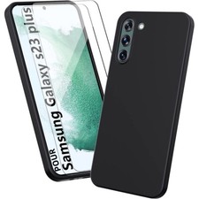 Coque +2 Verres Trempés pour Samsung S23 S22 S21 S20 FE S10/9/8 Note 8/9/10 Lite