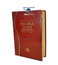 BIBLIA DE ESTUDIO RVR,1960 PALABRA CLAVE MARRÓN Con Indice Hebreo, Diccionario 