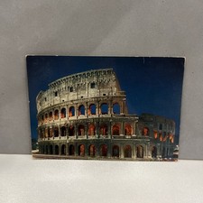 CARTOLINA COLORI COLLEZIONE ROMA IL COLOSSEO NOTTURNO
