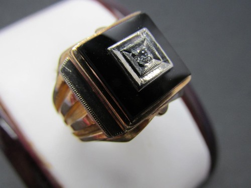 Anello uomo onice - , oro