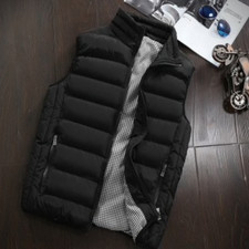 doudoune veste sans manche en coton léger pour homme pas cher hiver gris noir