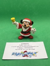 TOPOLINO NATALIZIO VESTITO DA BABBO NATALE PVC SANTA CLAUS 1992 BULLY DISNEY