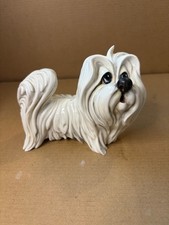 Figurina MALTESE LHASA APSO CACCIAPUOTI SETA YORKSHIRE TERRIER RIGHETTO ITALIA CANE