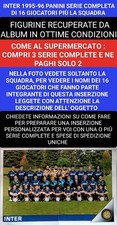 SERIE COMPLETA INTER 1995-96 PANINI recuperate in ottime condizioni LEGGI