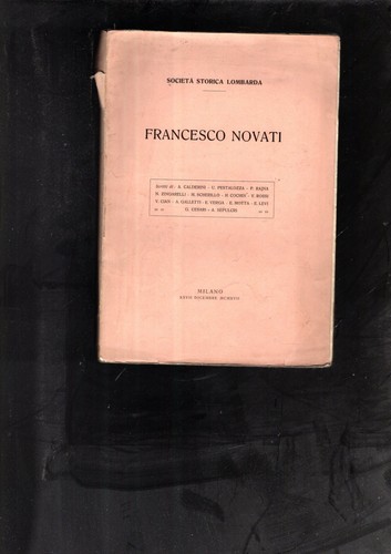 Francesco novati societa - novati, societa'