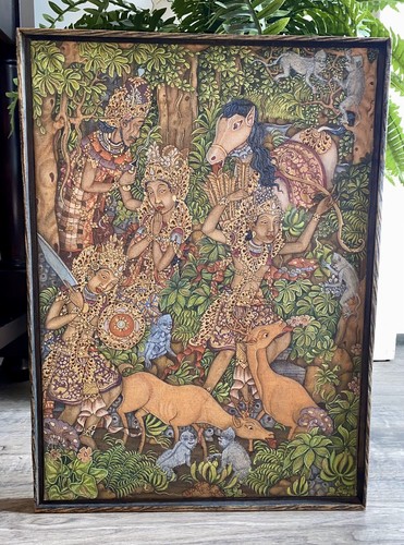 Quadro arte batik incorniciato