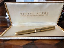 Penna stilografica Zenith laminata in oro 750 con scatola