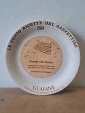 Piatto Cento ricette del Gazzettino Tognana 1982 vintage collezione Guaiane 