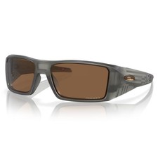 Occhiali da sole Oakley OO9231-1661 Heliostat grigio opaco fumo con lenti Prizm bronzo