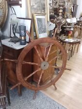 Vecchio Antico Grande Timone Nautico Nave Barca Galeone Veliero in Legno Vintage