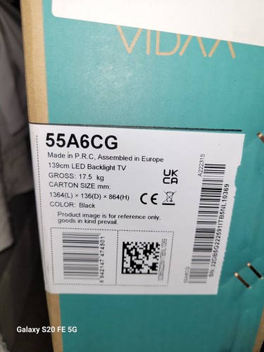 Hisense 55a6cg schermo - tv,