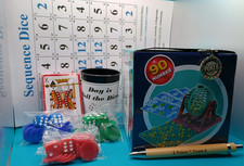 Set Gioco:Tombola/Bingo automatica + Sequence Dice + Farkle + Poker e Accessori.
