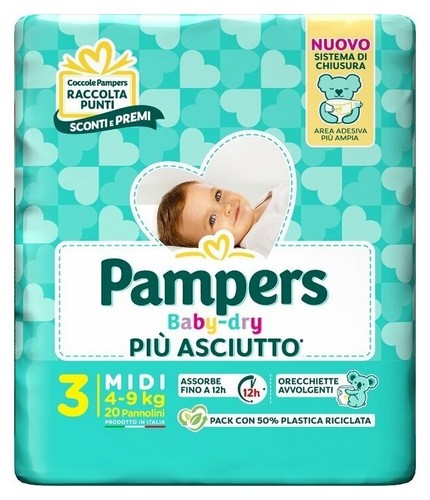 Pampers baby dry kg 20 - baby-dry, 4-9