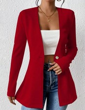 Blazer Rosso Lungo Donna