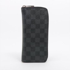 PRE-LOVED Louis Vuitton Damier Grafite Portafoglio Zippy Verticale N63095 CA4135