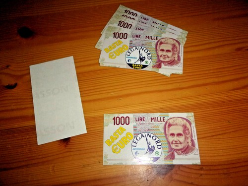 Adesivo 1000 lire mille lega - 1000,