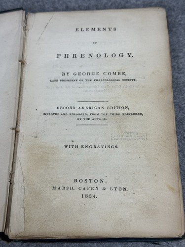 1834 elements phrenology - of,
