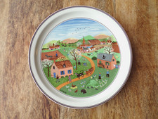 ASSIETTE VILLEROY & BOCH-LAPLAU-Décor Naïf-4 SAISON-PRINTEMPS-Ø23,5cm-mural