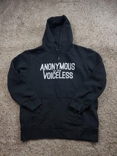 Anonymous for the Voiceless Felpa con Cappuccio Uomo XL Nero Pullover Grafica Veganismo