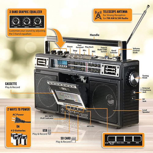 Boombox wireless portatile - , 4