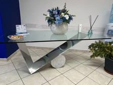 Tavolo in cristallo da ufficio made in italy, PREZZO TRATTABILE CON SEGNA A MANO