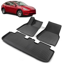 Tapis 3D Noir PREMIUM LINE Compatible Avec Tesla Model Y À Partir De 2019
