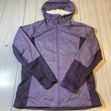 Mountain Hardwear Women’s Size L VaporDry Hooded Full Zip Rain Jacket Purple