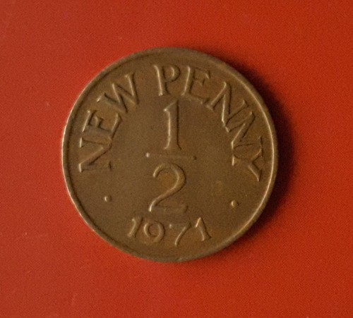 New penny 1971 bailiwick - 1/2,