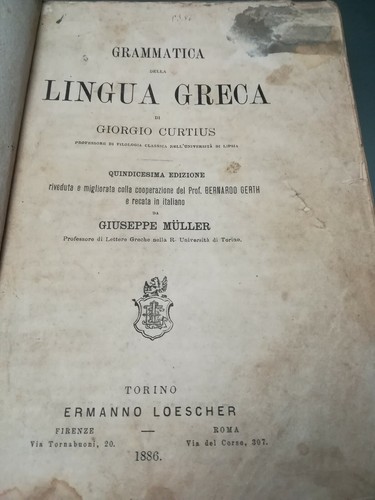 Grammatica della lingua greca - lingua,