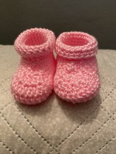 SCARPINE NEONATO UNCINETTO BABY BOOTIES CROCHET 0/3 MESI FATTE A MANO