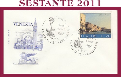Italia fdc roma 1973 salviamo - italia,